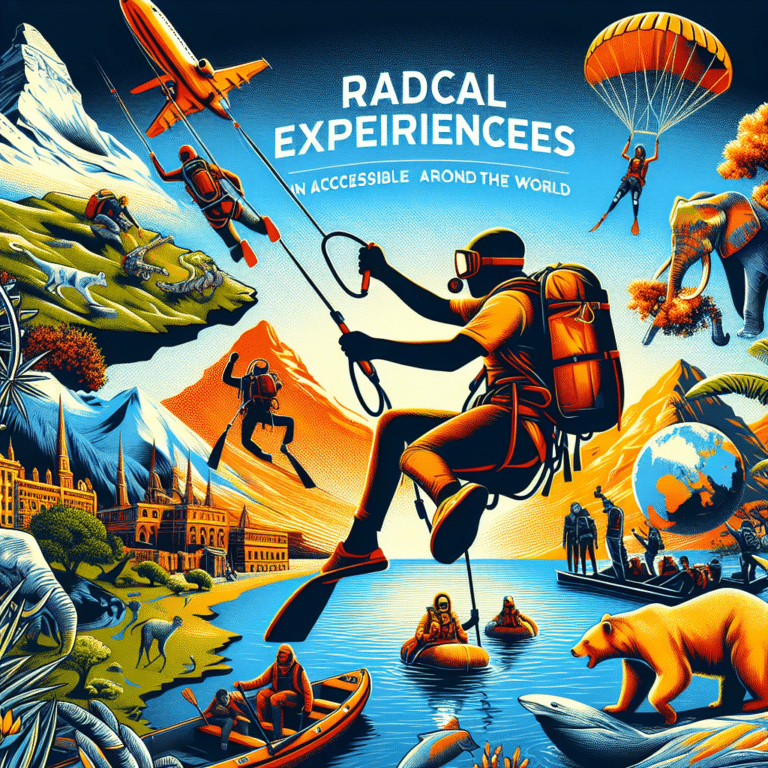 experiências radicais em lugares acessíveis pelo mundo